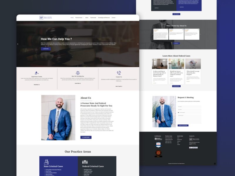 Brian D. Poe, Criminal Defense website design by Softliro