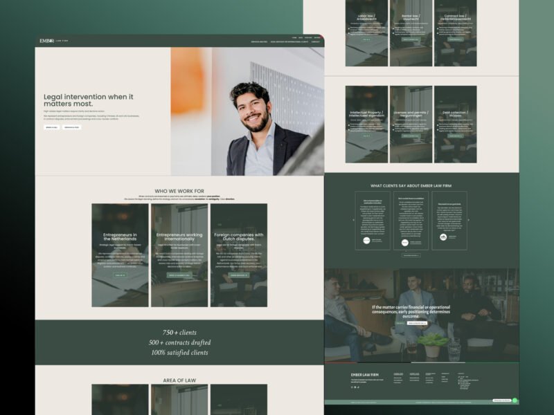 Ember Law Firm website design by Softliro