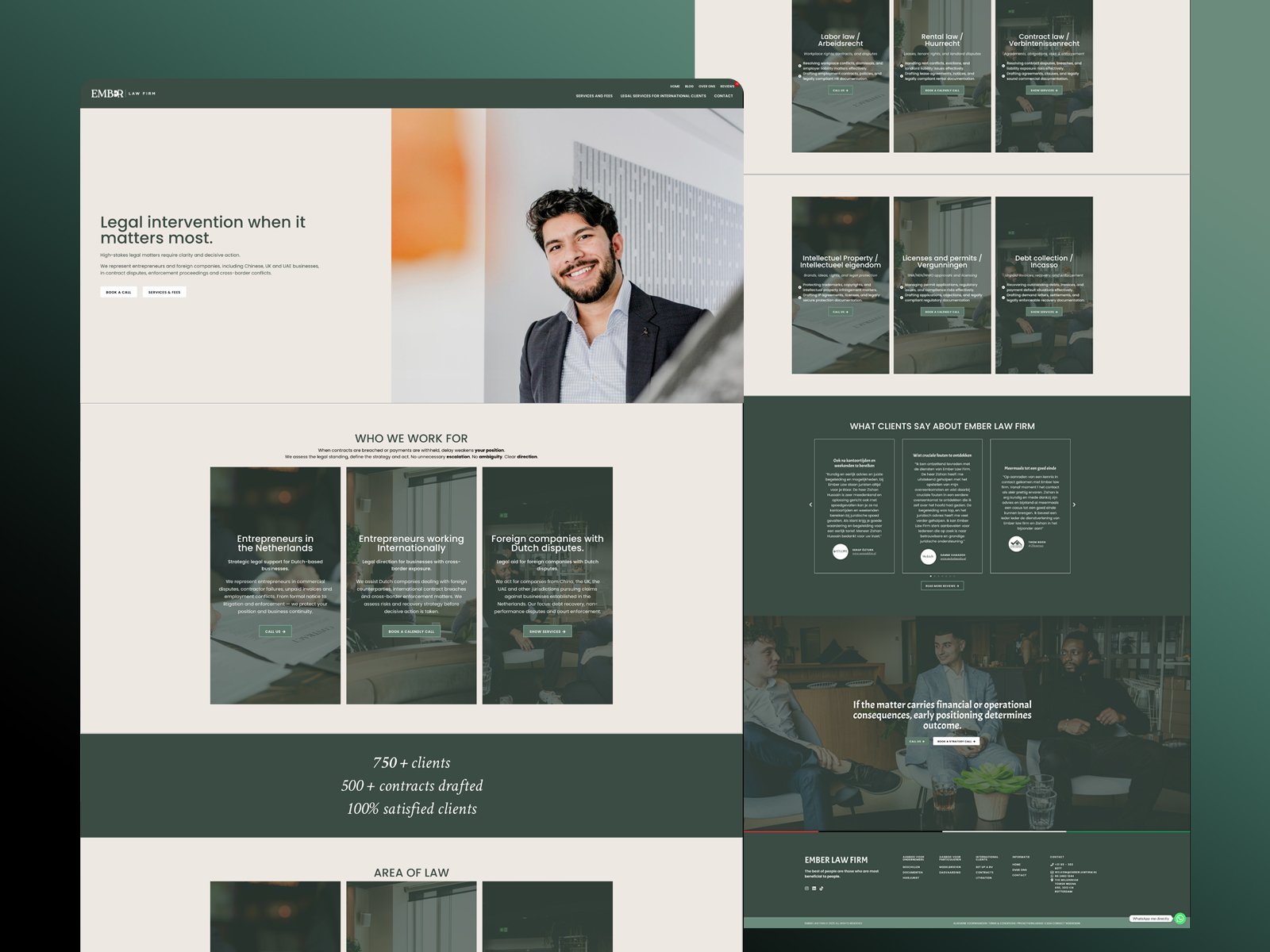 Ember Law Firm website design by Softliro