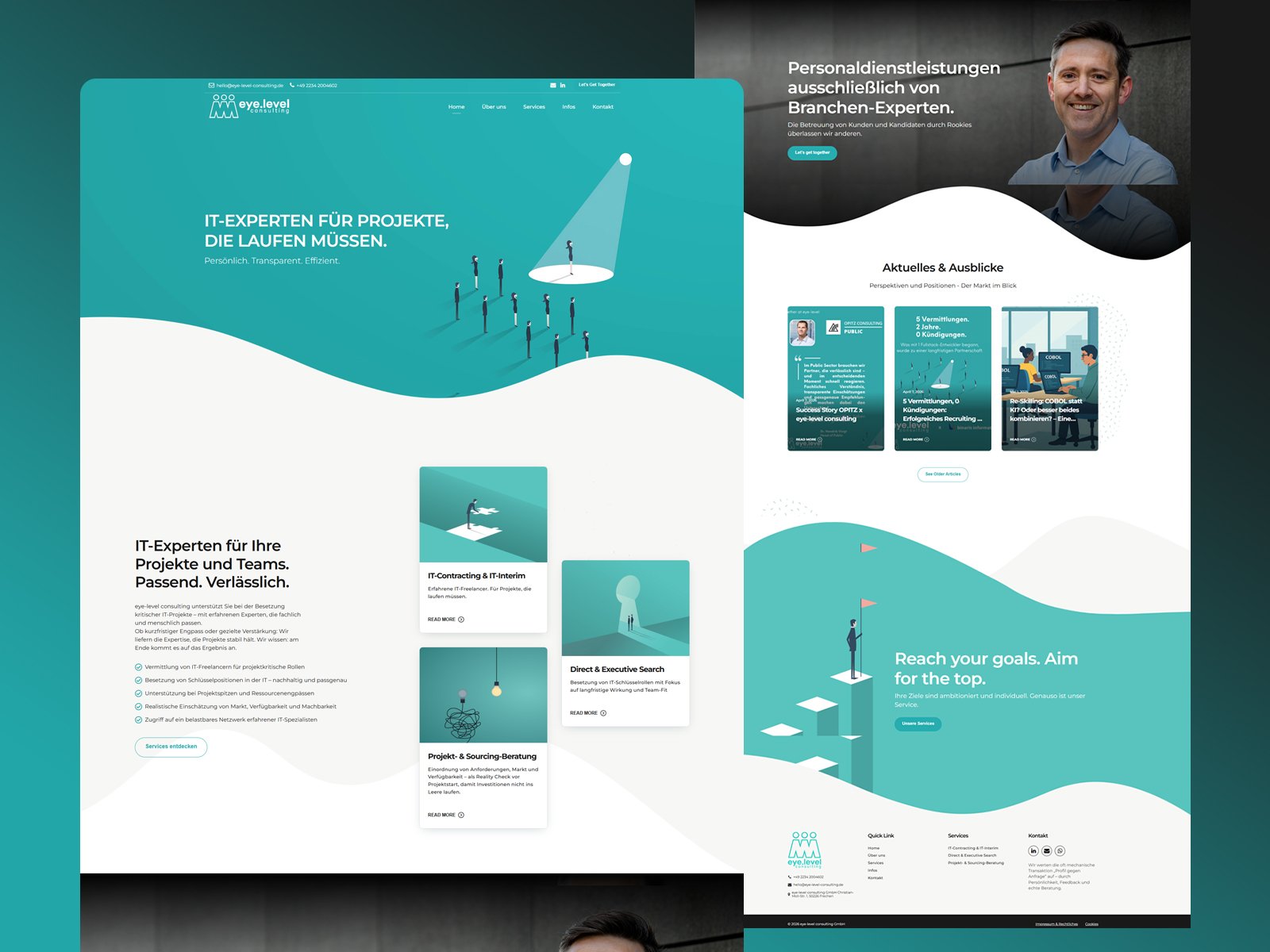 eye-level consulting website design by Softliro