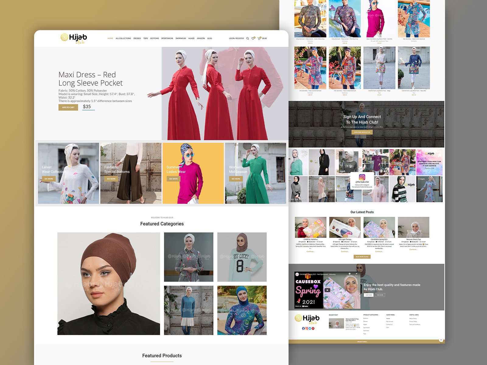 Hijab Club website design by Softliro