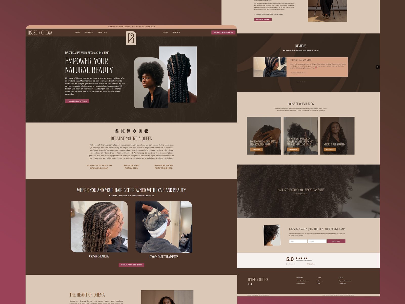 House of Ohema website design by Softliro