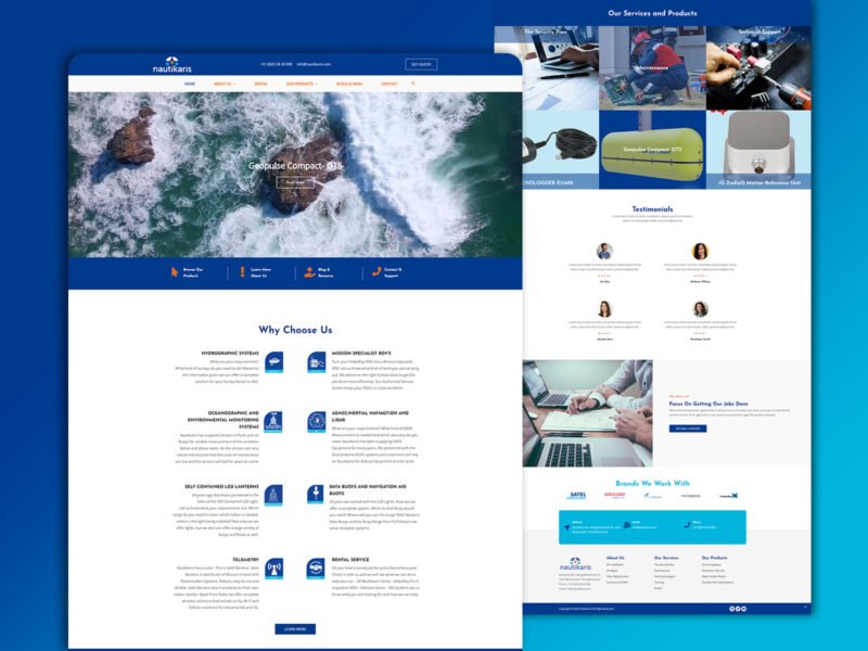 Nautikaris website design by Softliro
