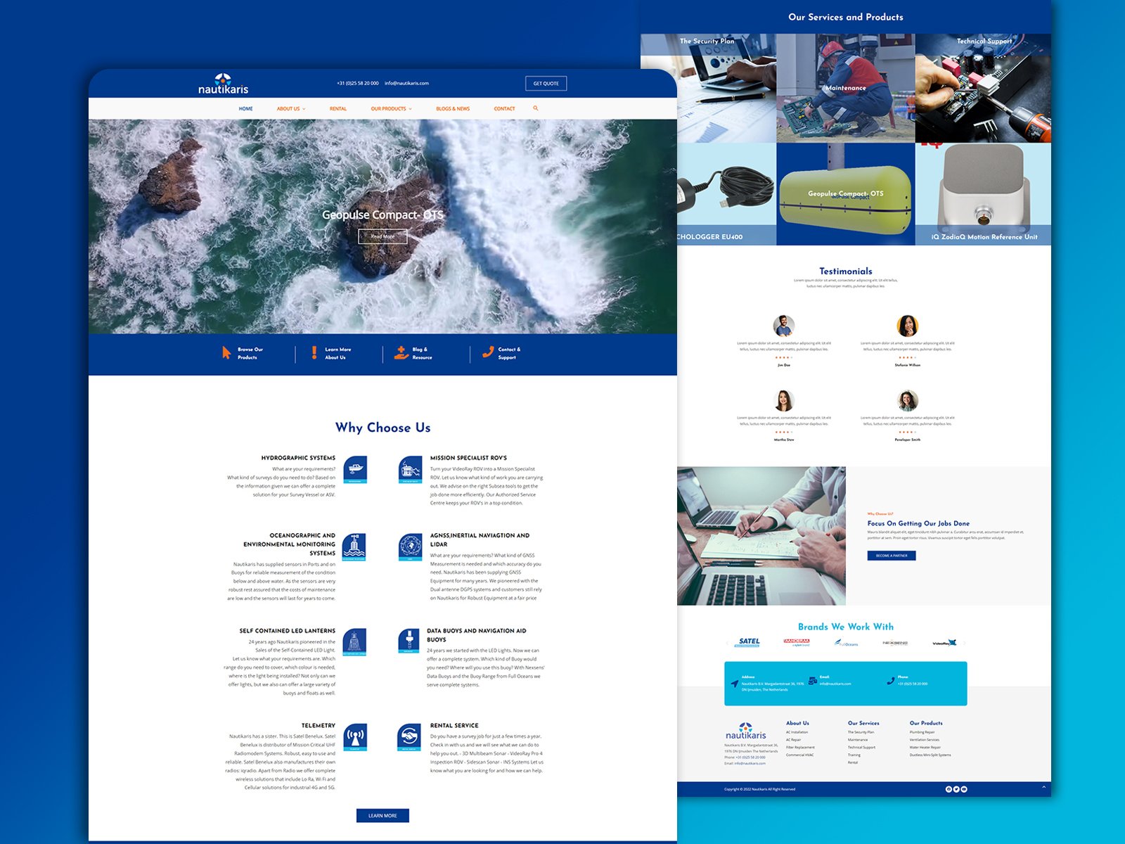 Nautikaris website design by Softliro