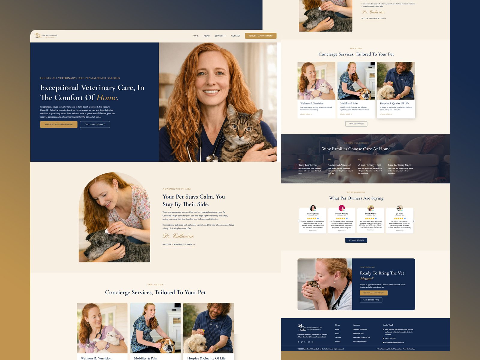 Palm Beach House Calls website design by Softliro