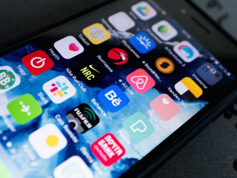 A smartphone screen showing a grid of app icons