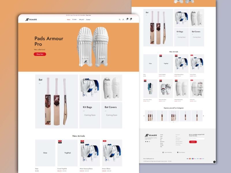 Sqauds website design by Softliro