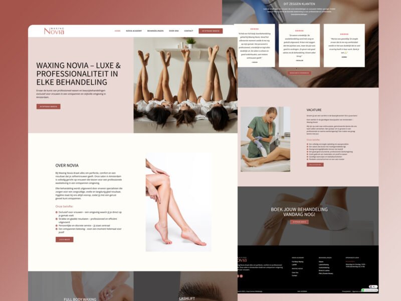 Waxing Novia website design by Softliro